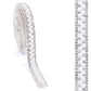 Ribbon with white pearls and rhinestones