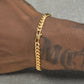 Armband för men med curb kedja 18k guld