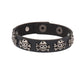 goth punk armband svart läder med nitar i olika motiv