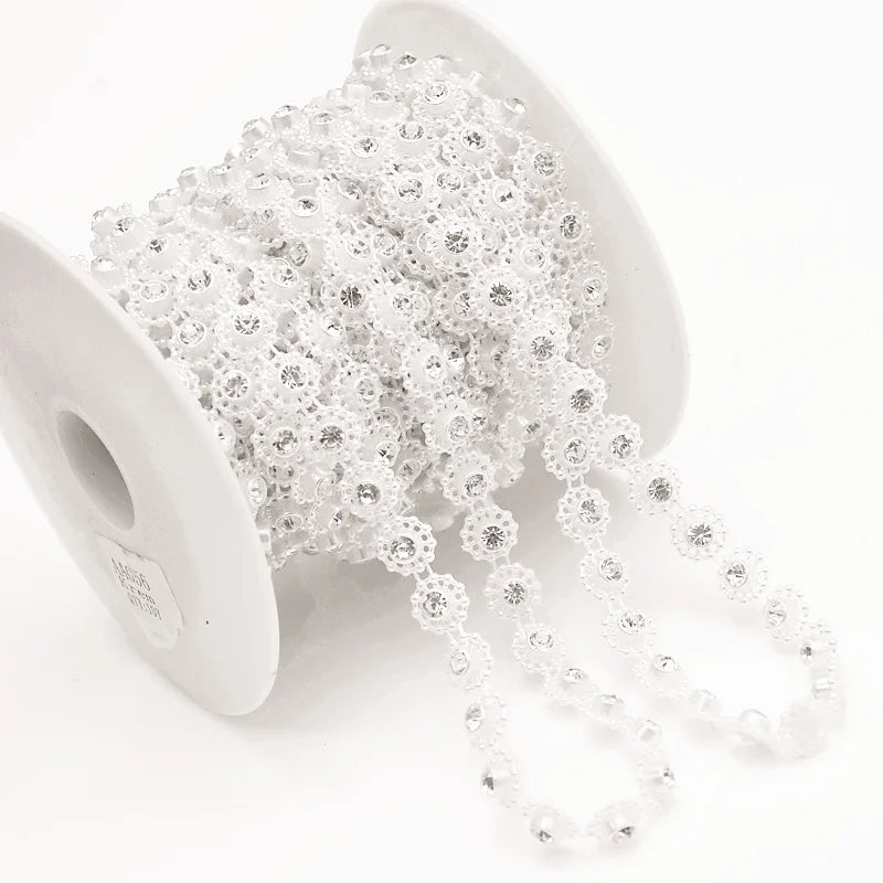 Strass band med runda strass plattor