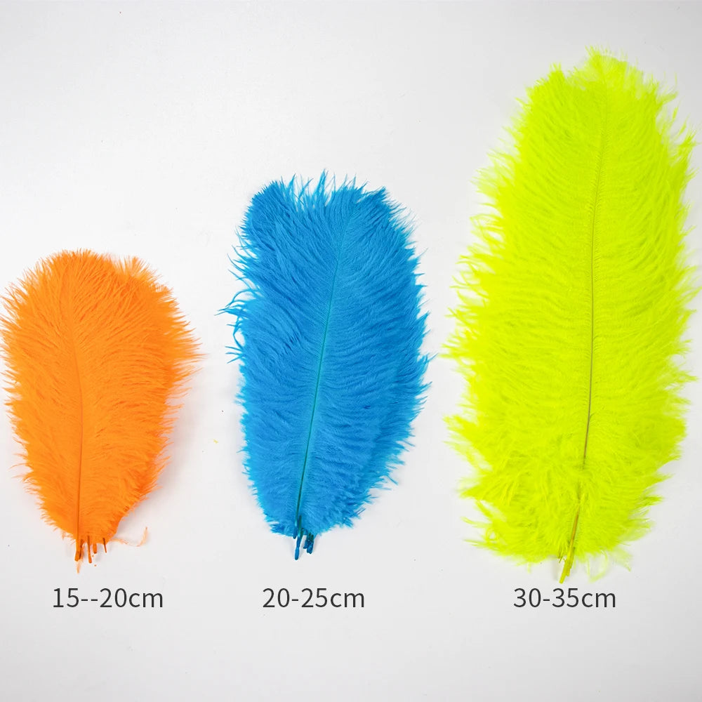 Färgade Strutsfjädrar 15-35cm