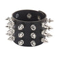 goth punk armband svart läder med nitar i olika motiv