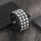 Goth punk leather bracelet with rivets buckle in different colors