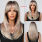 Wig with straight medium-length hair