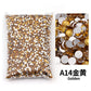 Strass stenar Resin Guld Brun orange grön nyanser