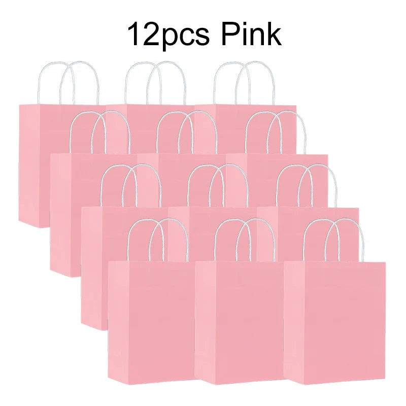 12-pack presentpåsar Rosa