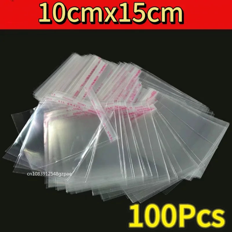100-pack cellofan påsar olika storlekar