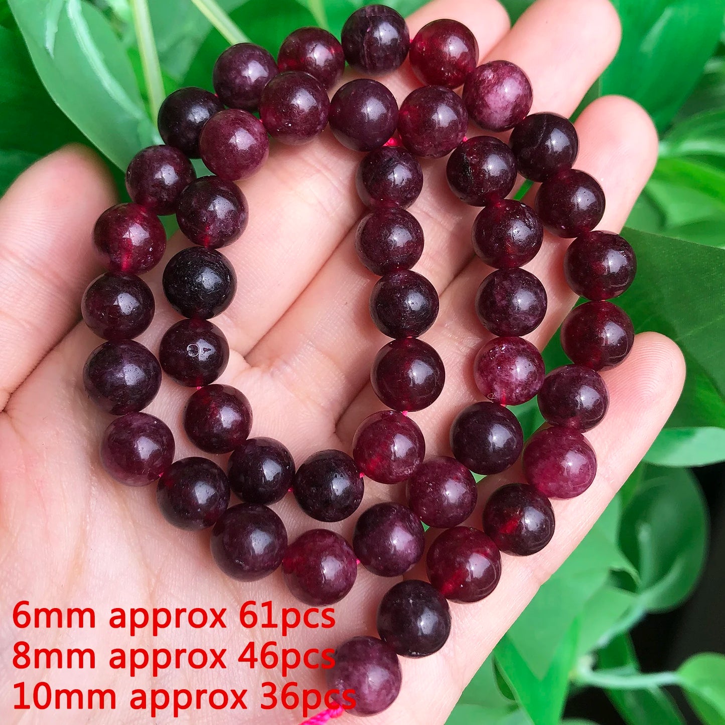Naturel Garnet ädelsten pärlor