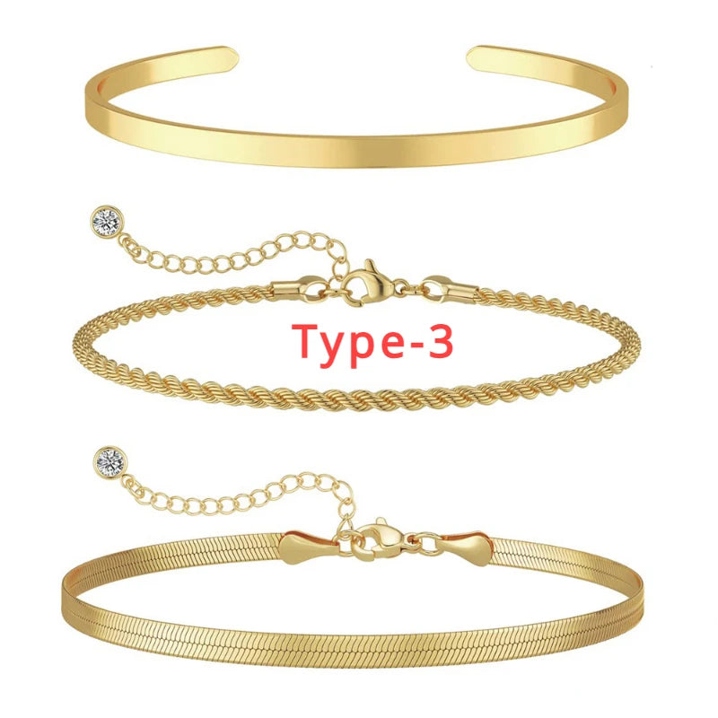 3set armband 14k guld