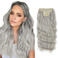 Wavy hair extensions with clips