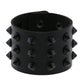 goth punk armband svart läder med nitar i olika motiv