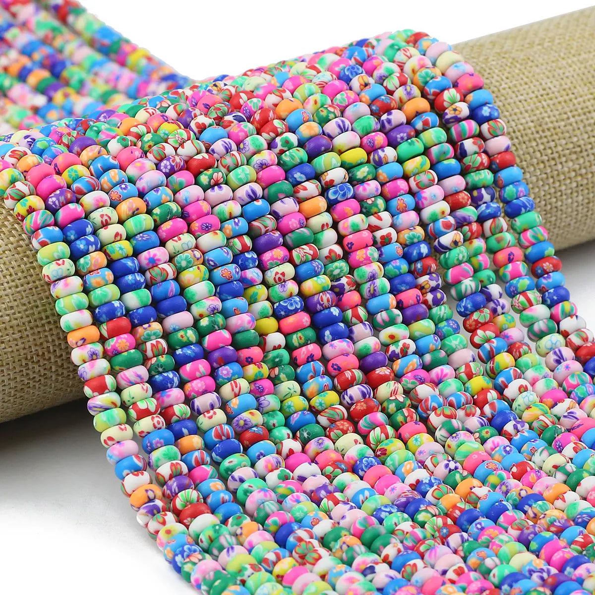 Pärlor blom motiv polymer lera