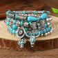 Bohemisk armband turquoise metall detaljer