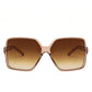 Sunglasses with square lenses in darker tones