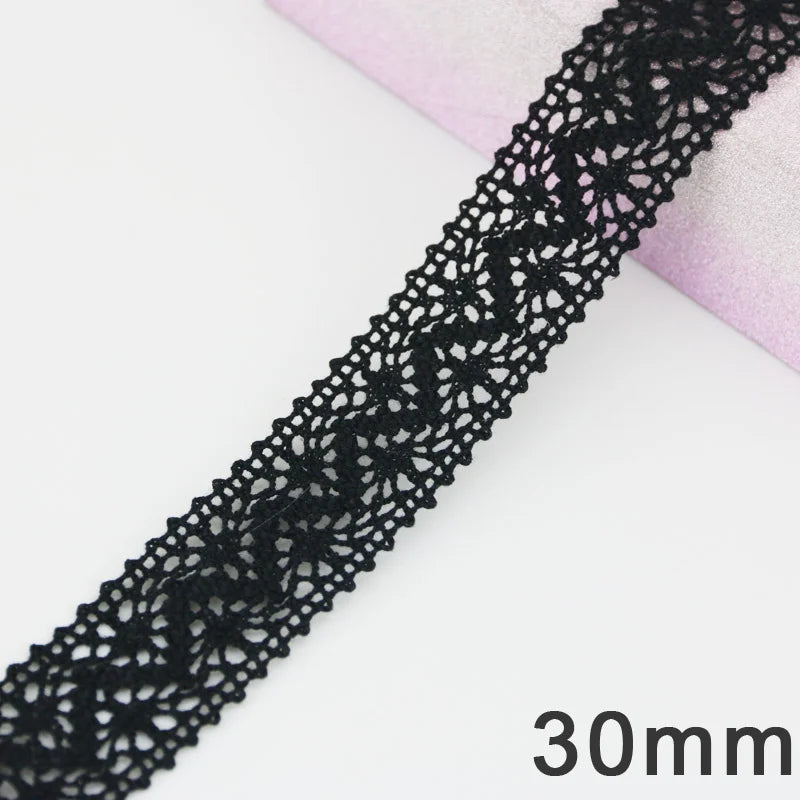 5 Meters black lace ribbon 