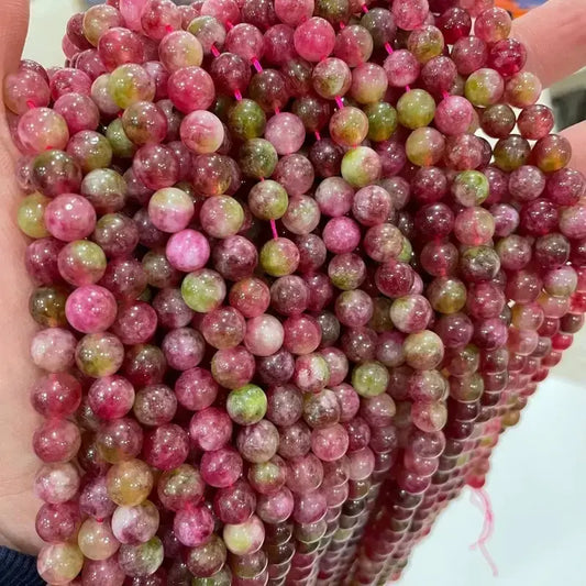 Vattenmelon Tourmoline ädelsten pärlor