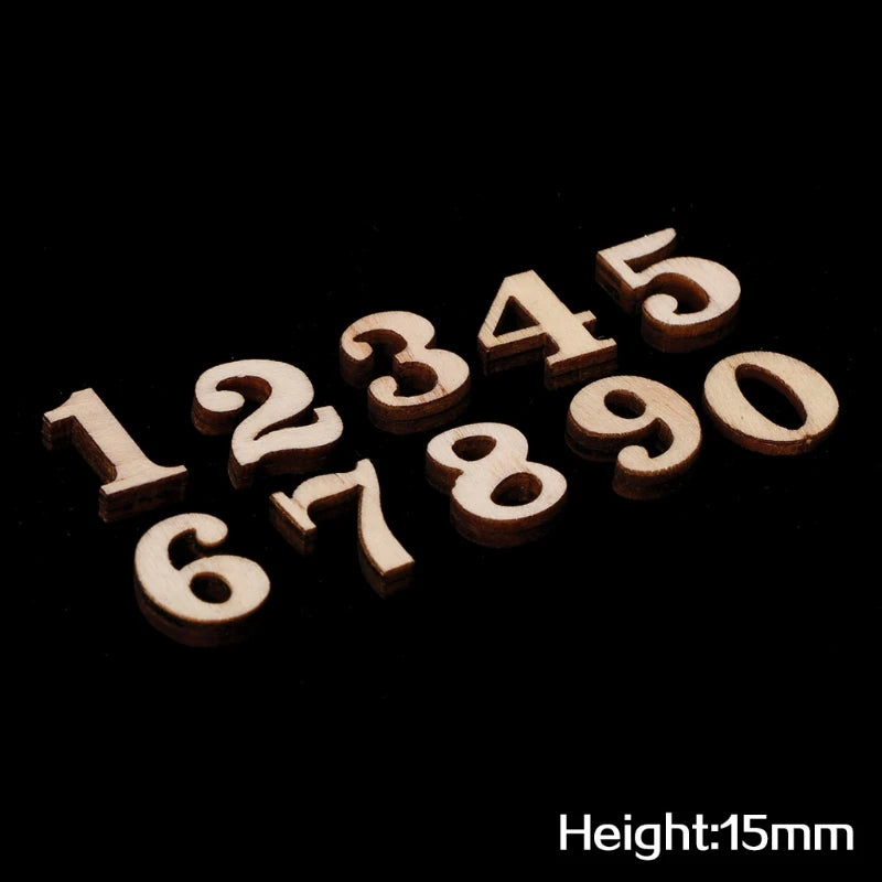 100 small wooden numbers 