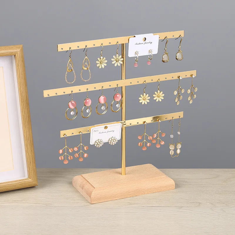 Jewelry stand in metal with 3 tiers earrings