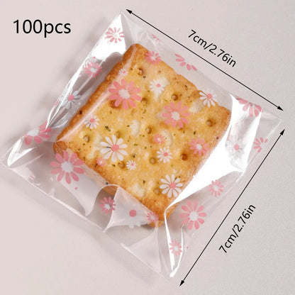 100-pack cellofan påsar med blommor