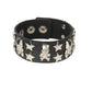 goth punk armband svart läder med nitar i olika motiv