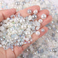 Mixed sizes and colors with Flatback beads