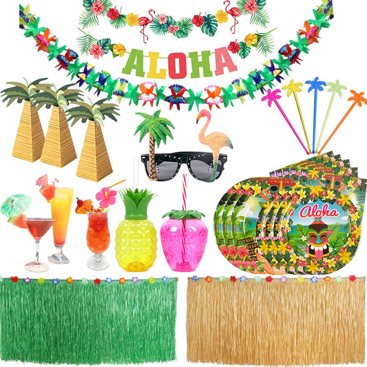 Party dekoration i Hawaii tema