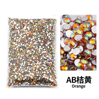 Strass stenar Resin Guld Brun orange grön nyanser