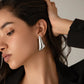 Fashion design earrings triangle shaped Gold/silver