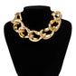Large wide light gold acrylic chain
