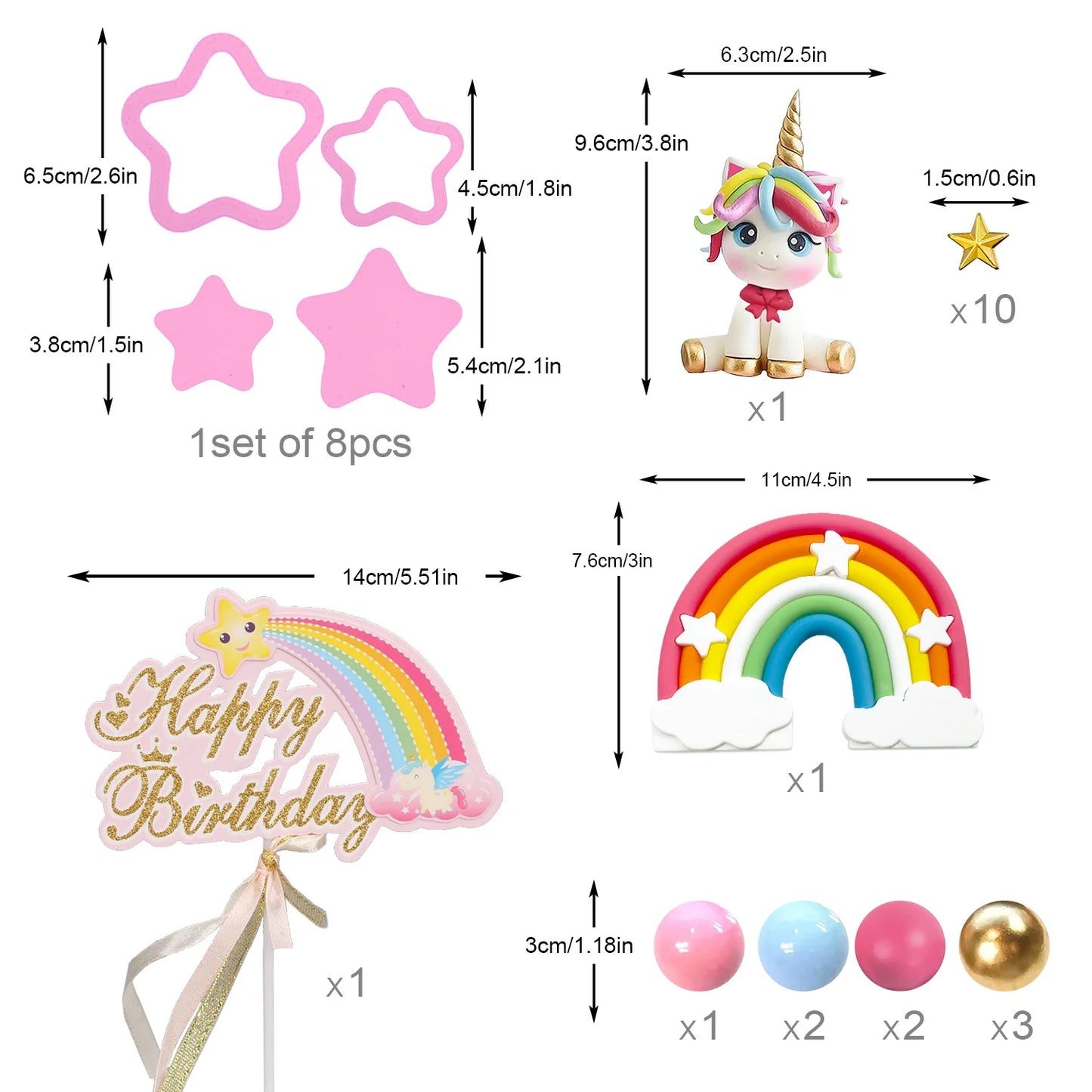 dekoration tårta unicorn