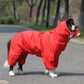 Regn jacka med ben för stor hund