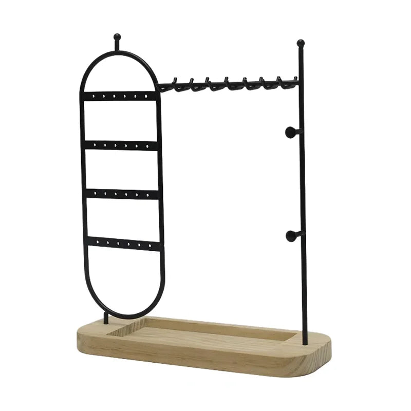 Metal jewelry stand for earrings and necklaces