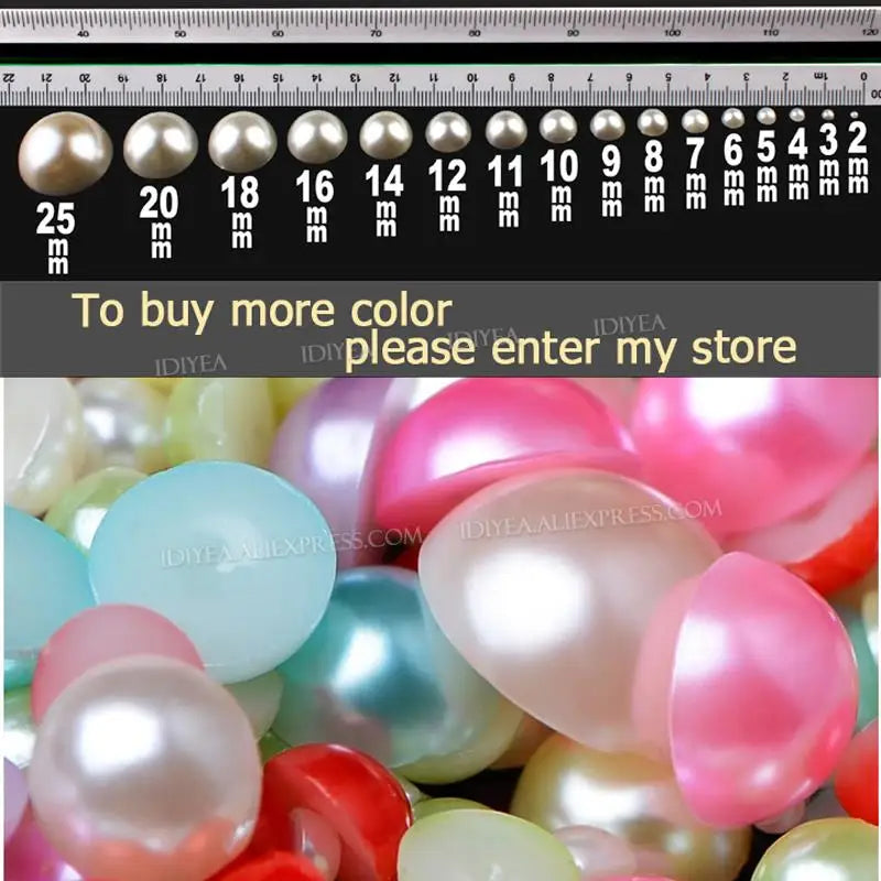 Halvrunda pearls vita/ivory 2-25mm