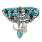 Bohemisk armband turquoise metall detaljer