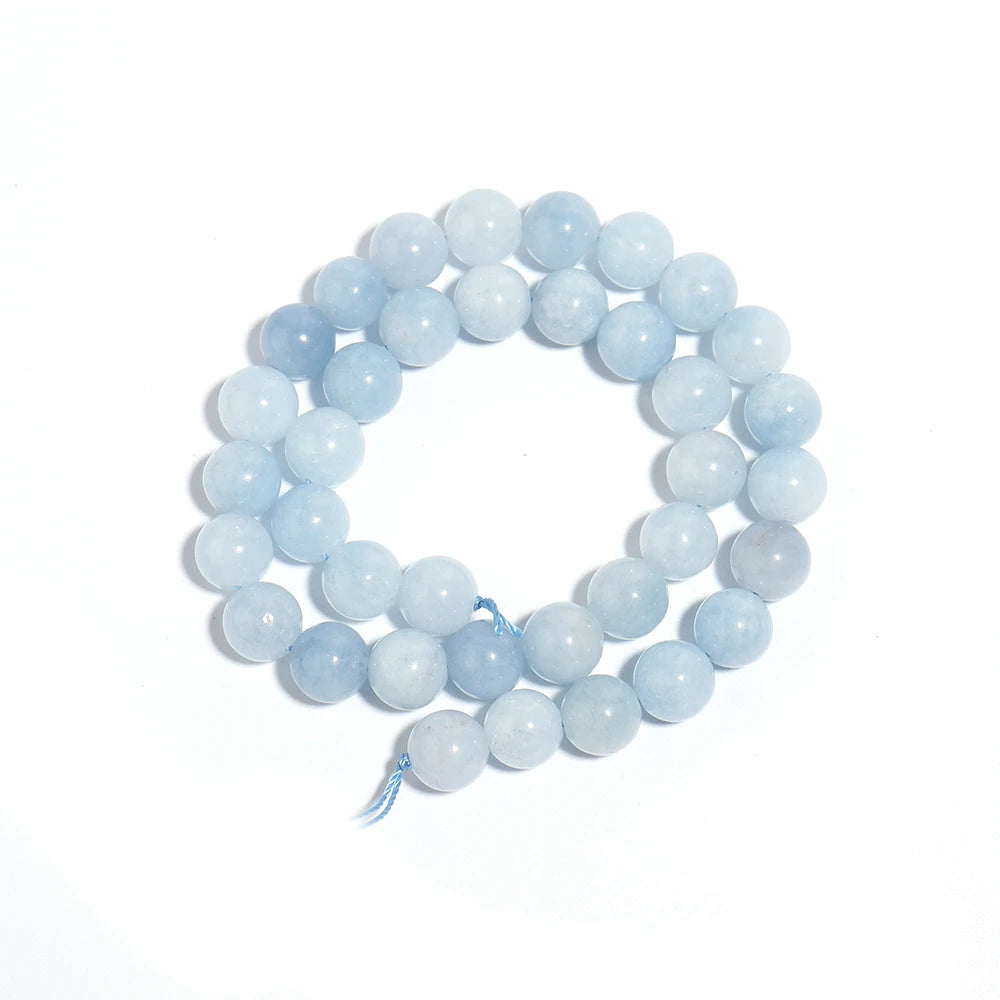 Natural Aquamarine ädelsten pärlor