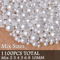 Halvrunda pearls vita/ivory 2-25mm