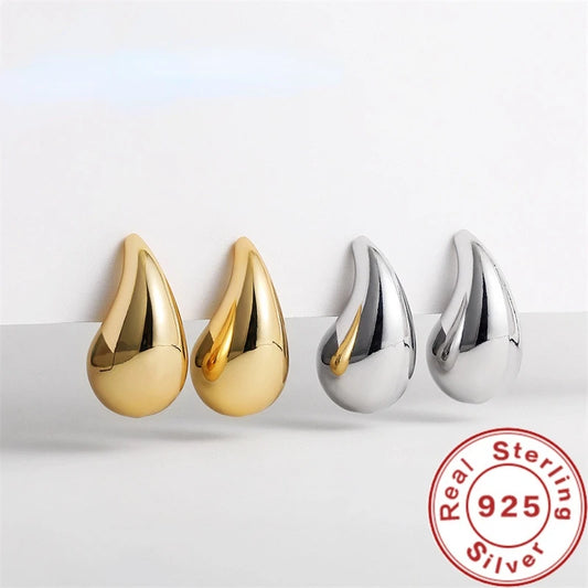 Örhängen droppar Silver/Guld 925 sterling silver