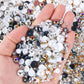 Mixed sizes and colors with Flatback beads