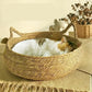 Handmade cat bed in bohemian style