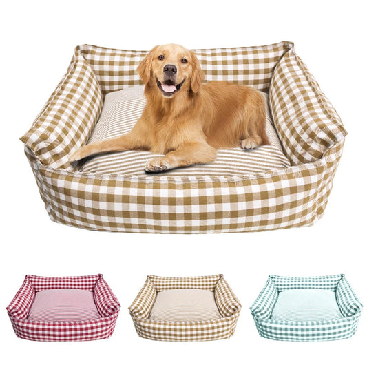 Bed for cat &amp; dog with checkered pattern