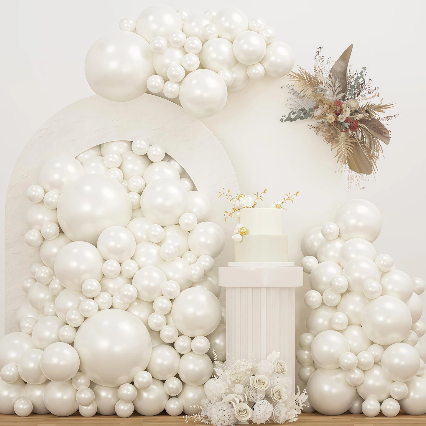 Förpackning med Ballonger pearl vit