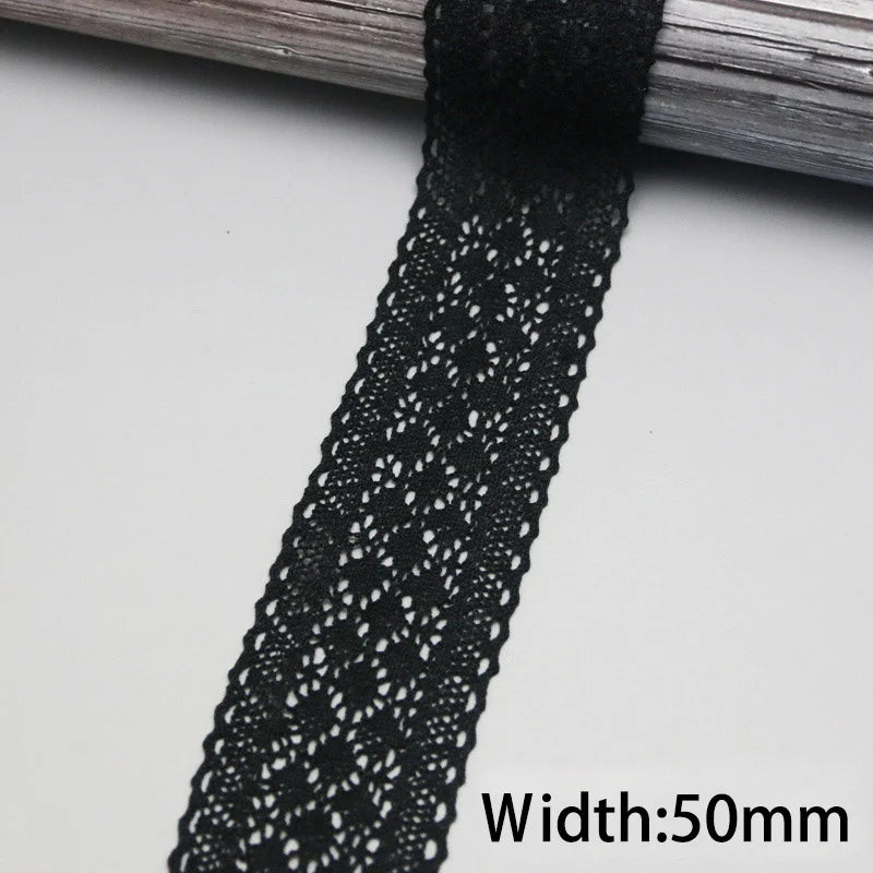 5 Meters black lace ribbon 