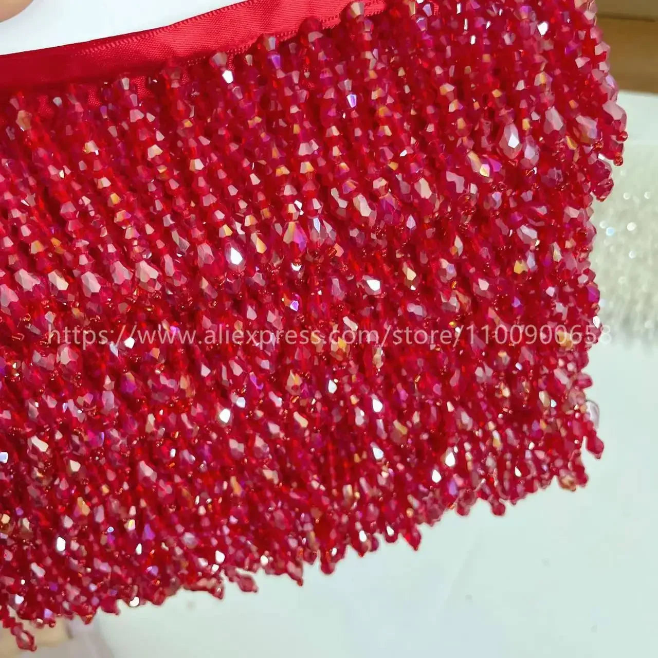 Tassel med pärlor längd 91cm