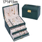 multi-tiered leather jewelry box