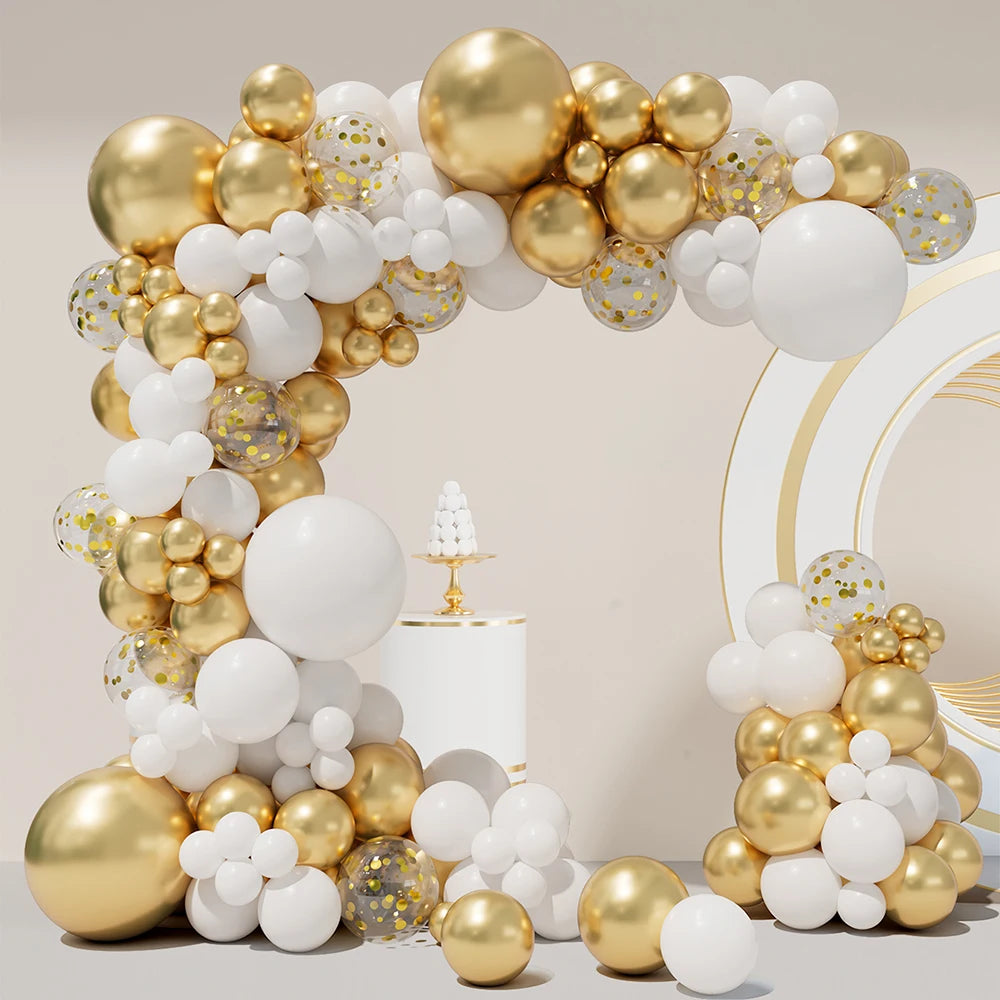 Ballong paket vit/Guld