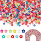 Large pack Heishi beads flower shaped mix color
