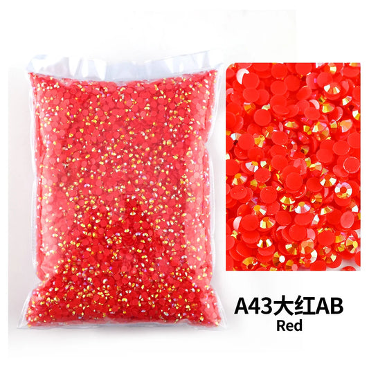 Strass stenar Resin olika Röd Rosa Nyanser