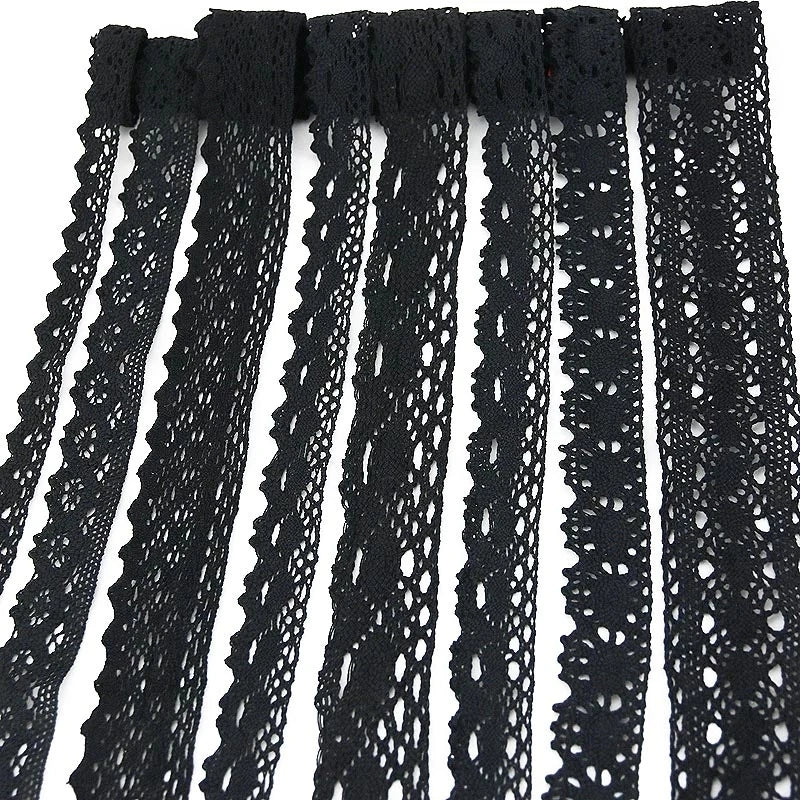 5 Meters black lace ribbon 