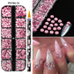 Box with rhinestones of different shapes