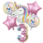 Ballong paket med unicorn och siffra